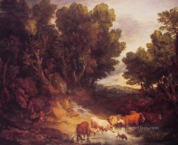 The Watering Place landscape Thomas Gainsborough Oil Paintings